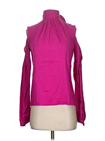 Milly Long Sleeve Silk Top (view 1)