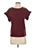Shein Burgundy Short Sleeve Top Size XS - photo 1