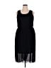 Speed Control 100% Polyester Solid Black Casual Dress Size 2X - photo 1