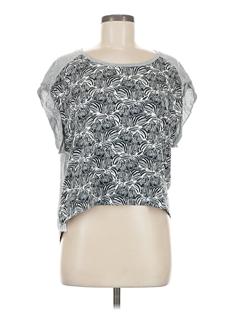 Pre-owned Mng Short Sleeve T-shirt In Silver