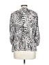 Simply Vera Vera Wang 100% Polyester Animal Print Silver 3/4 Sleeve Blouse Size L - photo 2