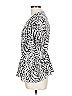 Simply Vera Vera Wang 100% Polyester Animal Print Silver 3/4 Sleeve Blouse Size L - photo 5