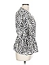 Simply Vera Vera Wang 100% Polyester Animal Print Silver 3/4 Sleeve Blouse Size L - photo 4