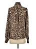 Haver 100% Polyester Animal Print Brown Long Sleeve Blouse Size XS - photo 2