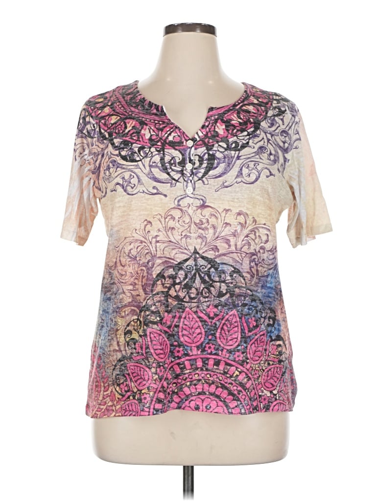 Pre-owned Avenue Short Sleeve Blouse In White