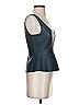 BCBGMAXAZRIA 100% Polyurethane Teal Sleeveless Top Size XXS - photo 4