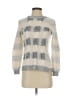 J.Crew 100% Cotton Checkered-gingham Silver Pullover Sweater Size XXS - photo 1
