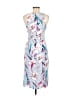 Leith 100% Rayon Tropical Blue Cocktail Dress Size M - photo 2