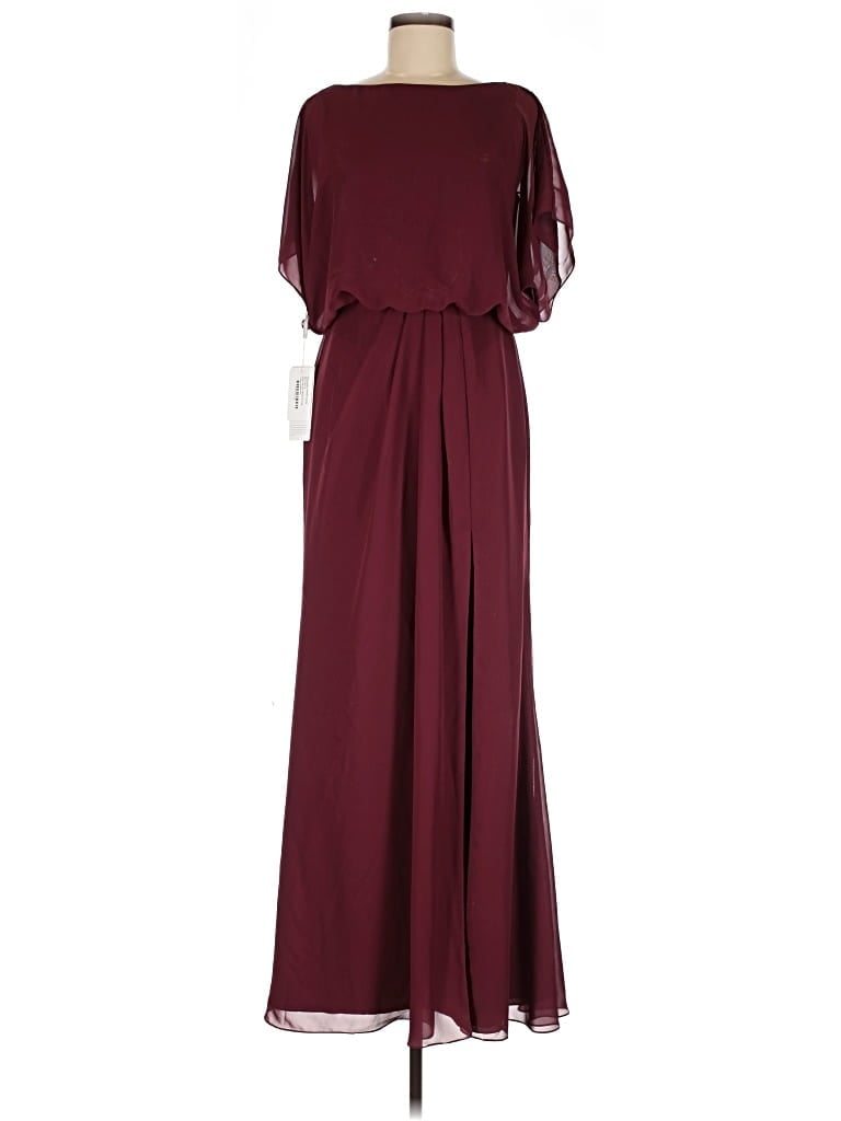 Jj's House Casual Dress In Burgundy