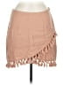 Fate Solid Tan Casual Skirt Size M - photo 1