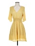 Unbranded 100% Rayon Yellow Cocktail Dress Size S - photo 1