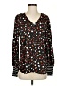 CAbi 100% Polyester Black Long Sleeve Blouse Size S - photo 1