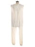 Something Navy Metallic Ivory Jumpsuit Size XS - photo 2