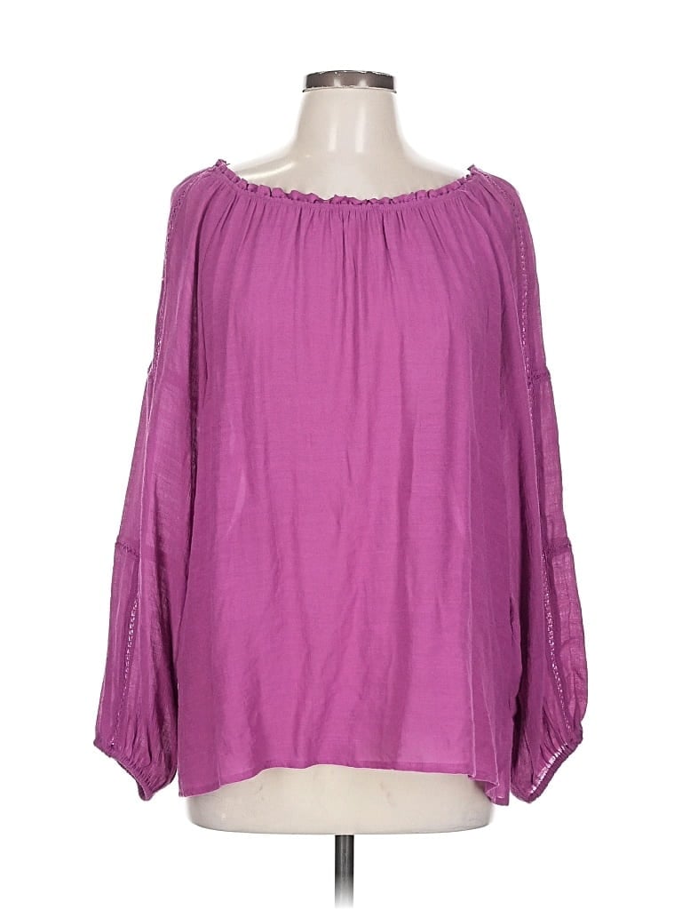 Pre-owned Counterparts 3/4 Sleeve Blouse In Purple