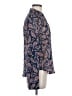 Love Tree 100% Polyester Paisley Blue Long Sleeve Blouse Size L - photo 4