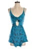Devi 100% Rayon Hearts Blue Romper Size M - photo 1