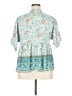 Shein Curve 100% Polyester Teal 3/4 Sleeve Blouse Size 0X - photo 2