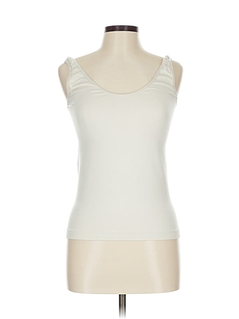 Pre-owned E By Eloise Tank Top Ivory Strapless Neckline Tops In White