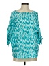 MICHAEL Michael Kors 100% Polyester Teal 3/4 Sleeve Blouse Size M - photo 1