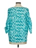 MICHAEL Michael Kors 100% Polyester Teal 3/4 Sleeve Blouse Size M - photo 2