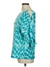 MICHAEL Michael Kors 100% Polyester Teal 3/4 Sleeve Blouse Size M - photo 5