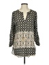 Cato 100% Polyester Gray 3/4 Sleeve Blouse Size S - photo 1