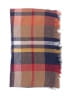 Unbranded Tweed Plaid Brown Tan Scarf One size - photo 2