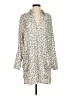 By Together 100% Rayon Animal Print Ivory 3/4 Sleeve Blouse Size S - photo 1