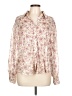 Unbranded 100% Polyester Floral Ivory Long Sleeve Blouse Size L - photo 1