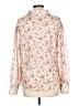 Unbranded 100% Polyester Floral Ivory Long Sleeve Blouse Size L - photo 2