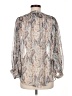 Pookie & Sebastian 100% Polyester Paisley Silver Long Sleeve Blouse Size M - photo 2