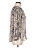 Pookie & Sebastian 100% Polyester Paisley Silver Long Sleeve Blouse Size M - photo 4