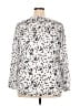 Dokotoo 100% Polyester Polka Dots Silver 3/4 Sleeve Blouse Size 2X - photo 2
