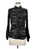 Highway 100% Rayon Camo Black Long Sleeve Blouse Size M - photo 1