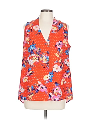 Rose + Olive Sleeveless Blouse (view 1)