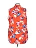 Rose + Olive 100% Polyester Orange Sleeveless Blouse Size L - photo 2