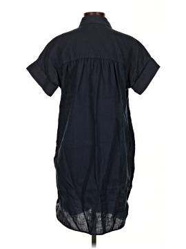 contrast linen dress Mêlée Contrast Linen Midi Dress Black