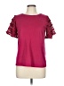 Pepin 100% Cotton Red Burgundy Short Sleeve Top Size M - photo 1