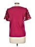 Pepin 100% Cotton Red Burgundy Short Sleeve Top Size M - photo 2