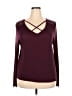 Glitz Burgundy Long Sleeve Top Size 3X - photo 1