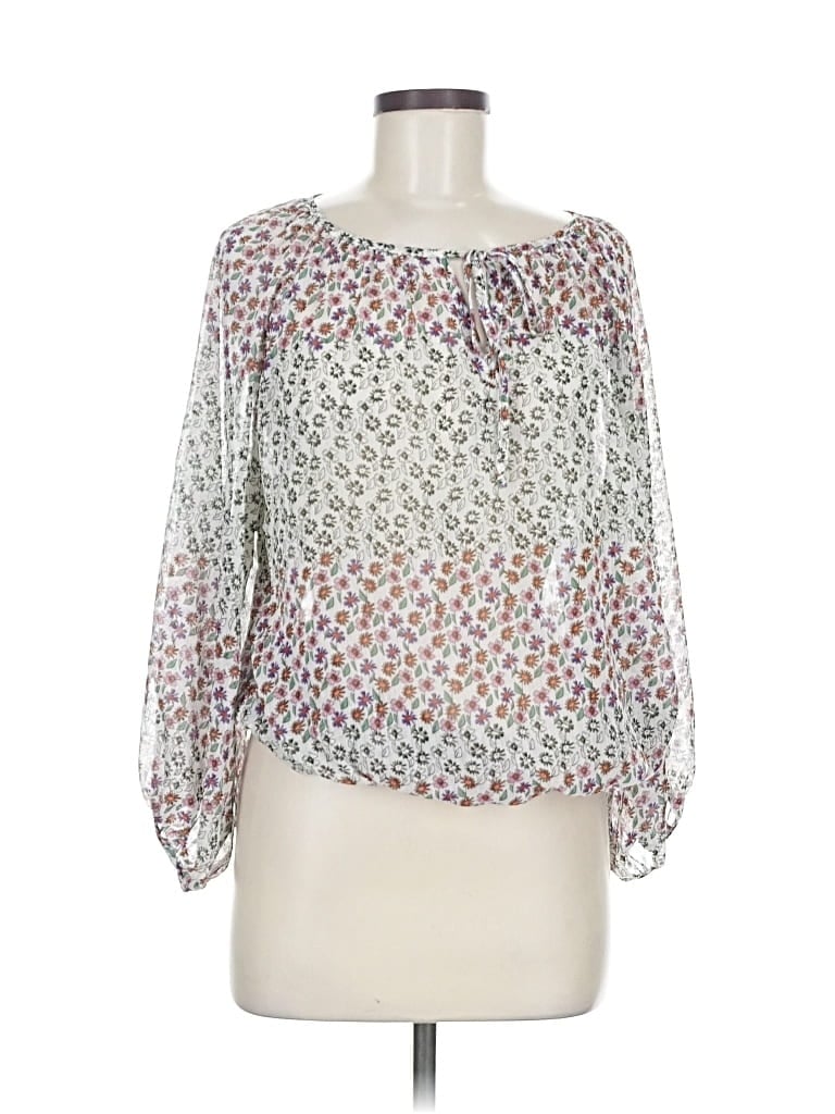 Pre-owned Lovestitch 3/4 Sleeve Blouse In Silver