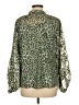 Assorted Brands 100% Polyester Animal Print Green Long Sleeve Blouse Size M - photo 2