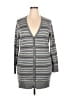 Torrid Stripes Gray Cardigan Size 2X Plus (2) - photo 1