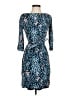 Boden 100% Viscose Print Blue Cocktail Dress Size 4 - photo 1