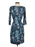 Boden 100% Viscose Print Blue Cocktail Dress Size 4 - photo 2