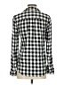 Madewell 100% Viscose Checkered-gingham Black Long Sleeve Blouse Size XXS - photo 2