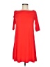 Apt. 9 Solid Red Casual Dress Size M - photo 1