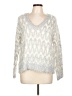 Ann Taylor LOFT Metallic Silver Pullover Sweater Size L (petite) - photo 1