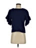 Drew Blue Short Sleeve Blouse Size S - photo 1