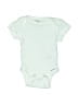 Gerber 100% Cotton Solid Green Ivory Short Sleeve Onesie Size Newborn - photo 1